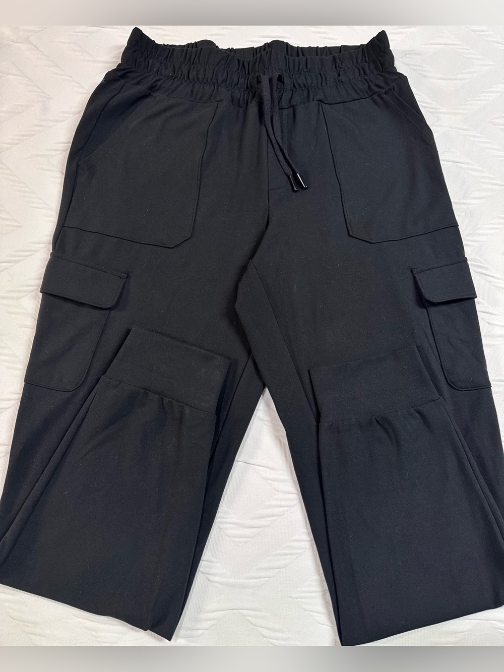 Mondetta Black Pants with Elastic Waist and Drawstring